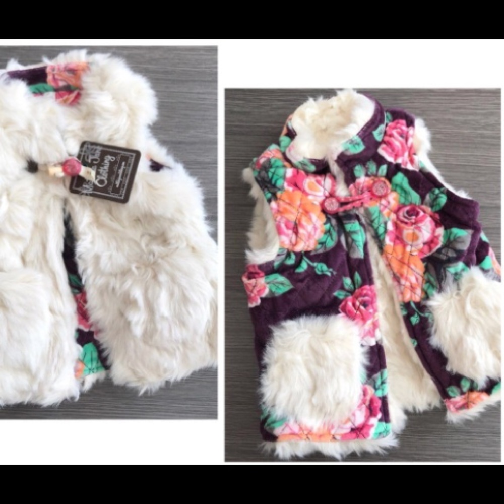 Matilda Jane Reversible Toggle Vest EUC